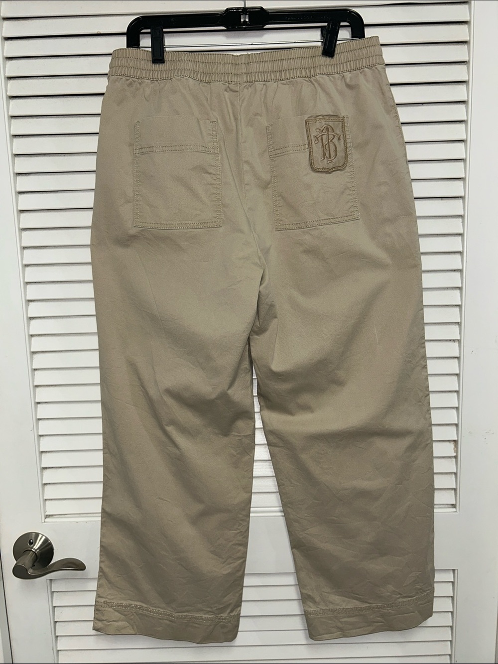 Tory Burch Cropped Cargo Pants in Tan - Picture 2 of 4